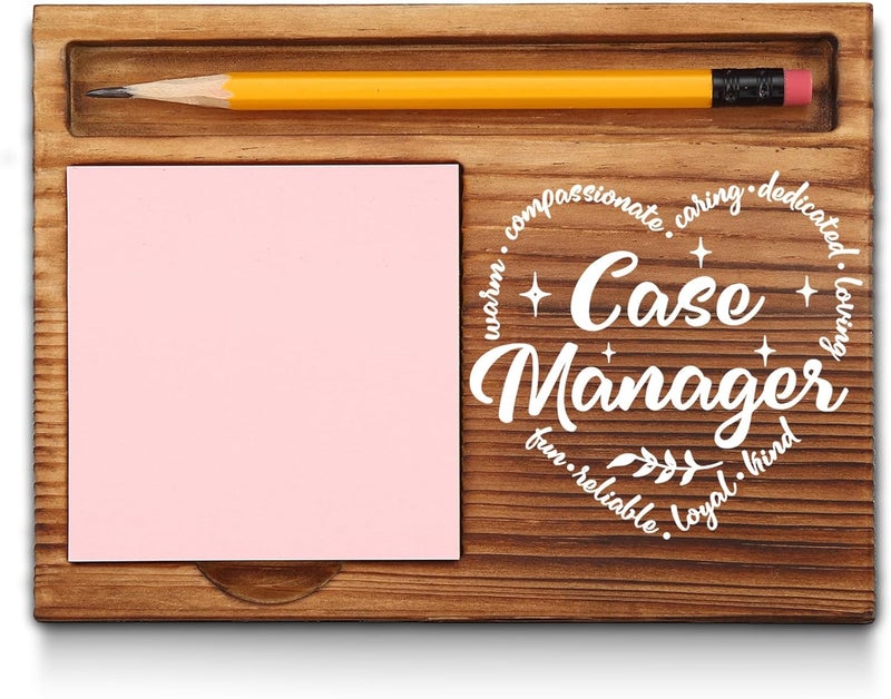 akeke Case Manager Gifts for Women, Men, Case Manager Week Gifts, Case Manager Office Decor, Appreciation Thank You Gifts for Case Manager Self-Stick Note Pad Holders GAA36 - Image 1